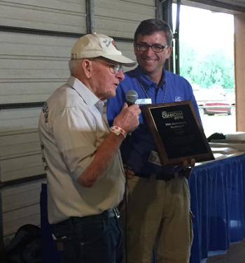 Bob receiving an award at the 2016 Homebuilders Banquet