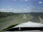 On Final to Runway 25 at Lebanon, NH