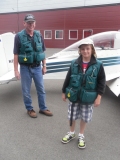 Rick and Sam wearing their Alaska survival vests